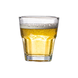 钢化玻璃杯啤酒杯子商用防摔加厚小八角杯家用ktv酒吧定制一口杯