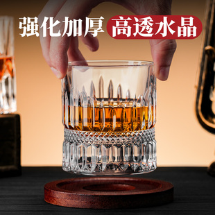 加厚水晶玻璃威士忌酒杯家用客厅玻璃杯水杯啤酒杯白兰地洋酒杯子