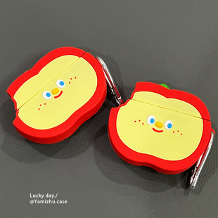 日韩趣味苹果适用苹果airpods新三代蓝牙无线耳机壳可爱1 小众创意男生 2代软硅胶保护套airpodspro二代女新款