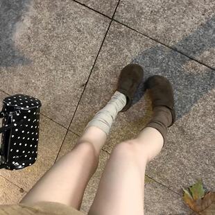 厚底两穿勃肯鞋半拖女2025新款秋冬爆款小个子增高百搭软底包头拖