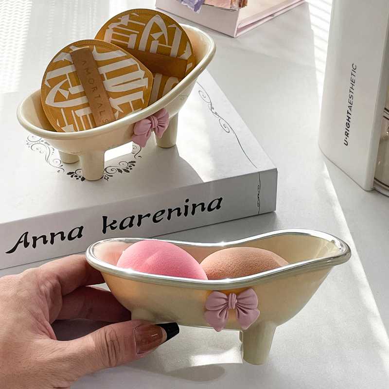 美妆蛋收纳盒干湿气垫粉晾晒架