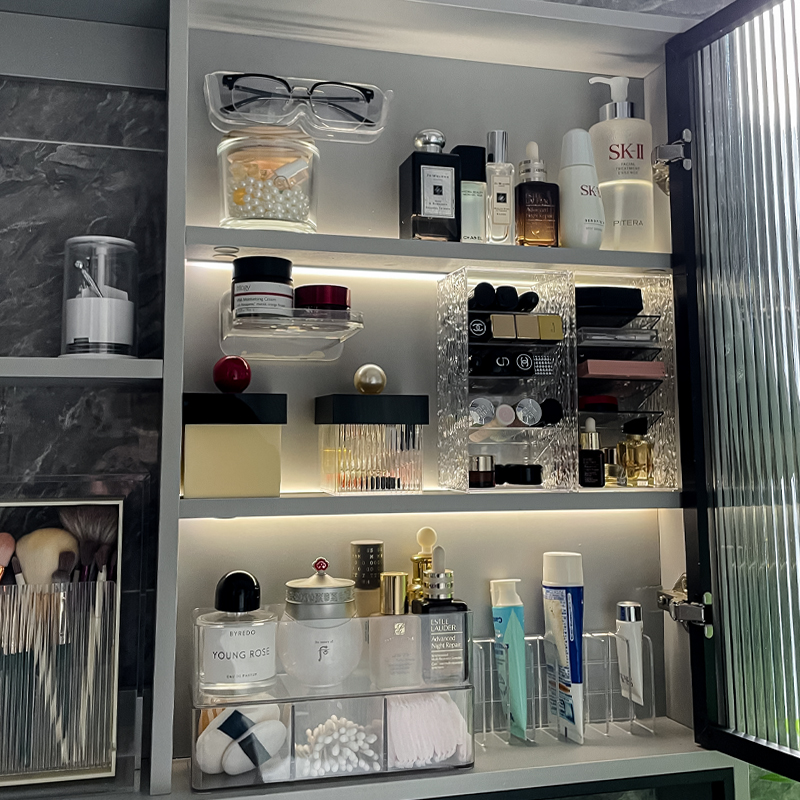 卫生间镜柜内收纳盒分格整理盒