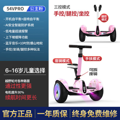 柏思图智能坐骑平衡车儿童6一12双轮成年2023新款越野电动平行车