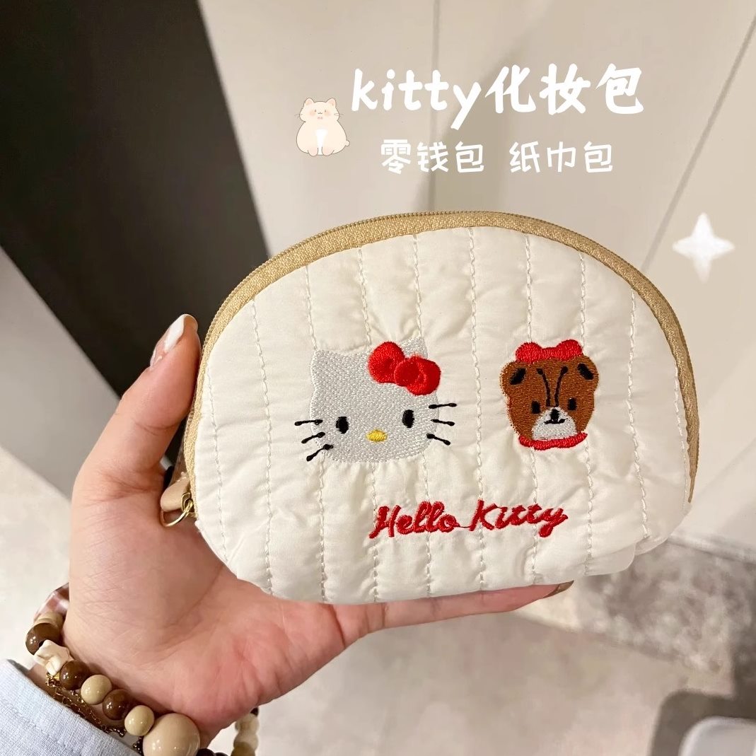 化妆包外出零钱包纸巾卫生巾收纳包迷你多功能便携姨妈哈喽kitty