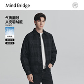 MindBridge男士 休闲翻领羽绒服 外套2025年冬时尚 美式 复古保暖衬衫