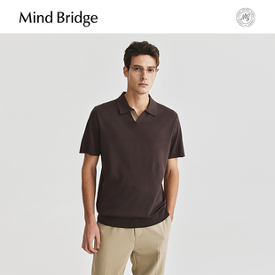 半袖 海鸥领针织短袖 男士 上衣 T恤2025新款 Bridge夏季 Mind Polo衫
