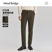 纯色裤 Mind 子 2025年男士 复古通勤直筒裤 Bridge男士 灯芯绒休闲裤