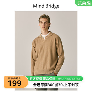 休闲男装 2023新款 V领针织衫 秋季 polo衫 MindBridge百家好长袖