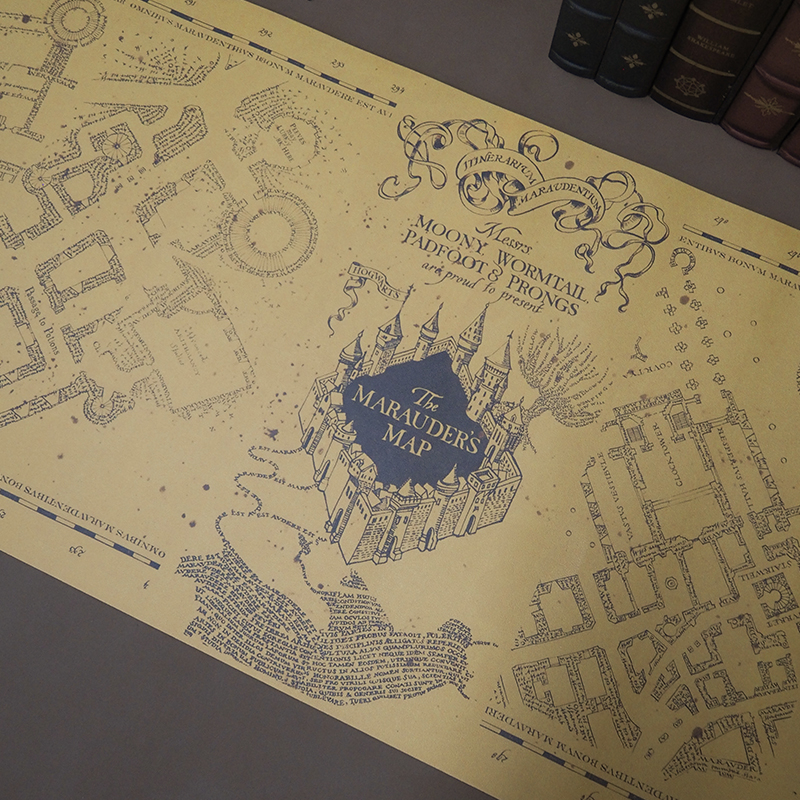 TOT哈利波特正版周边桌垫站台车票活点地图长鼠标书桌垫生日礼物