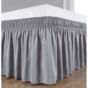 松紧床裙单件纯色床罩防尘罩不带床面床边裙式 ll防滑美式 防尘单件