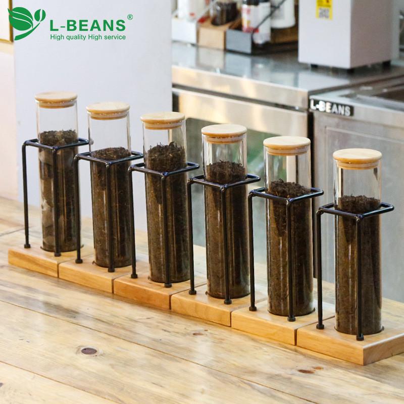 皇茶喜茶款展示架玻璃试管样品架吧台用品茶具套装小号矮茶叶
