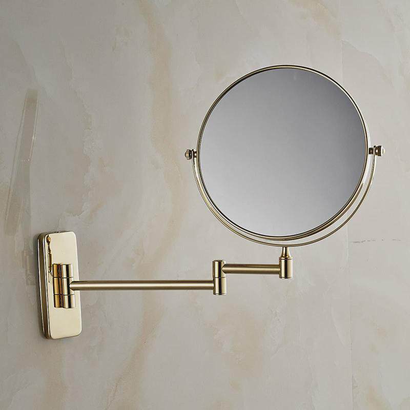 化妆镜壁挂式伸缩酒店浴室折叠摇臂梳妆镜抽拉卫生间美容镜