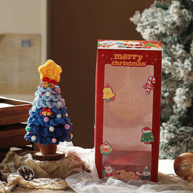 圣诞节圣诞树装饰品氛围场景布置小摆件2024新款装扮迷你桌面钩织