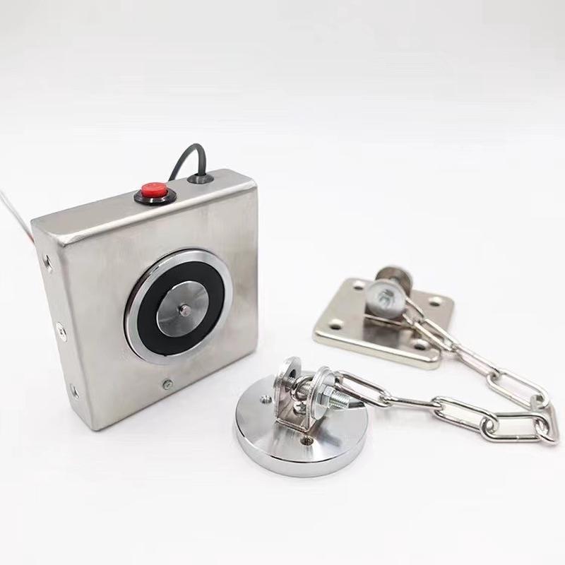 消防电磁门吸防火门释放联动锁无框玻璃门磁性墙地一体门吸人气