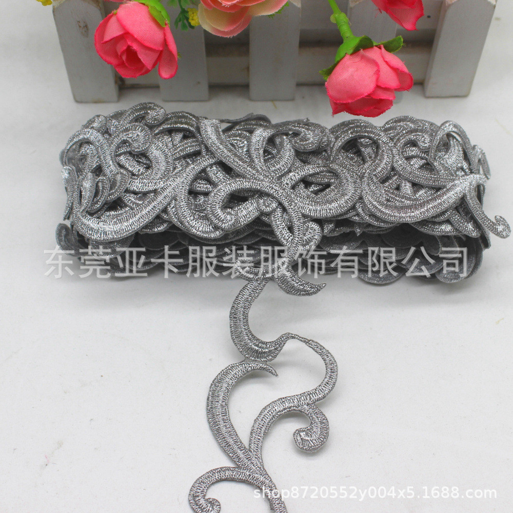 6码长工厂直销衣服装饰补丁布贴花diy材料刺绣花熨烫贴花长条