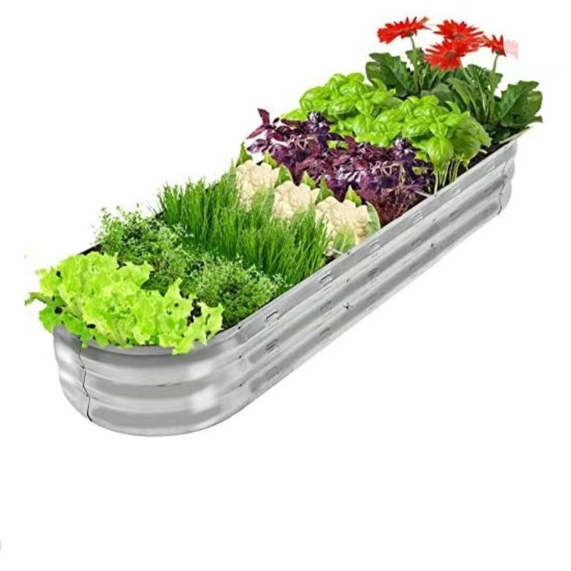 金属种植花园床 镀锌板组合式植物种菜盆箱 户外园艺大种植箱