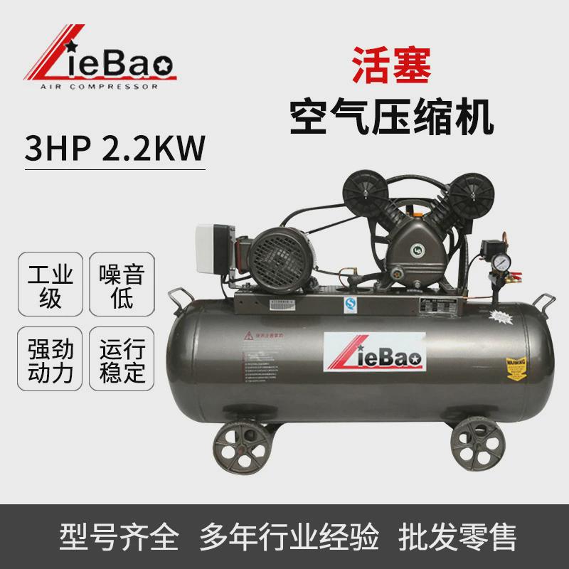 活塞式猎豹空压机lb30100工业级380v空气压缩机移动式220v打气泵