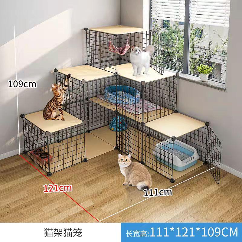 猫笼子超大自由空间家用猫笼别墅室内猫舍带厕所三层小型猫屋猫窝