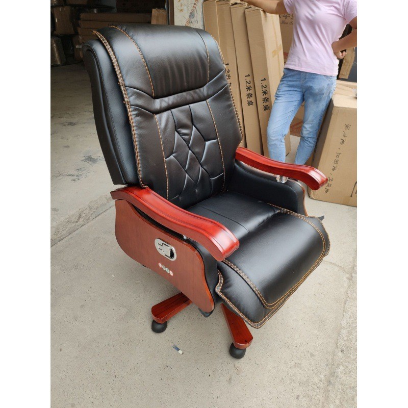 办公室老板桌经理办公桌大班桌新中式实木桌椅组合台中班带锁侧柜