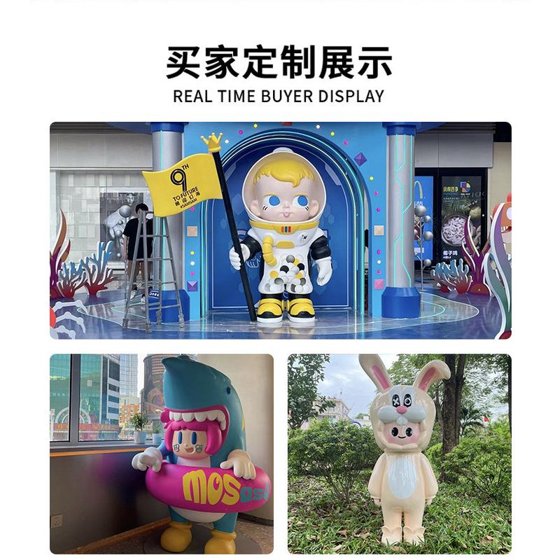 玻璃钢雕塑动物仿真创意室外卡通造型树脂工艺品可爱人物塑像