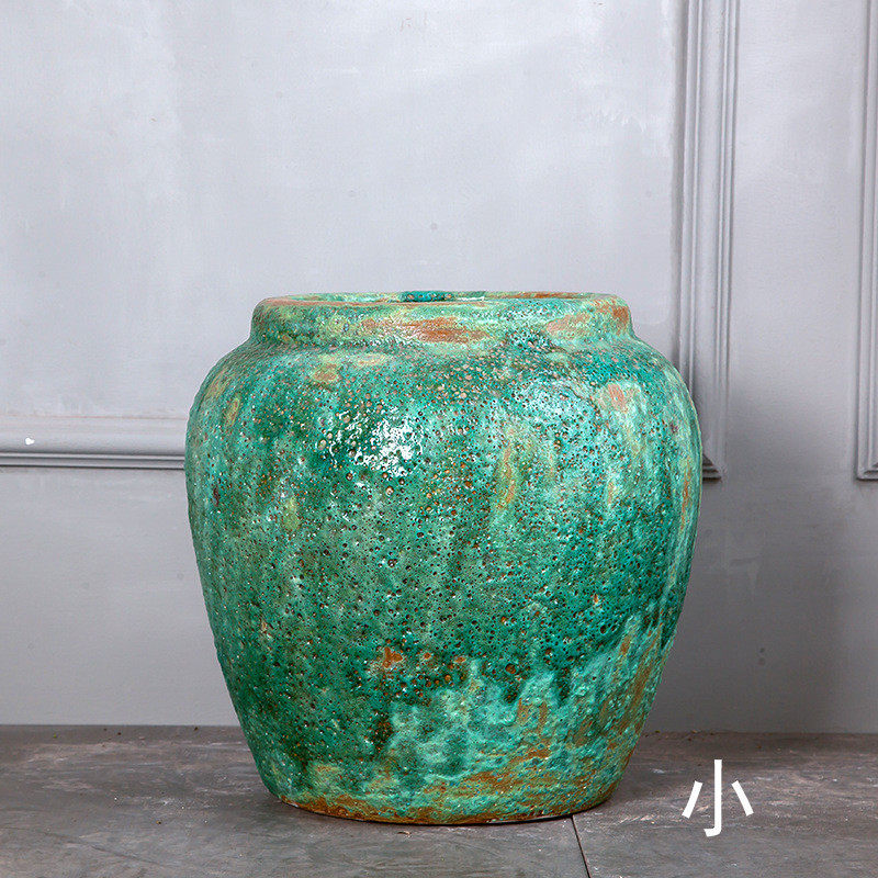 家居玄关转角大花瓶摆件陶瓷罐子干花花插0.4/0.6/0.8米中式大