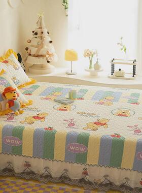 卡通全棉夹棉榻榻米专用盖加厚防滑床单炕床盖单件三件套四季通用