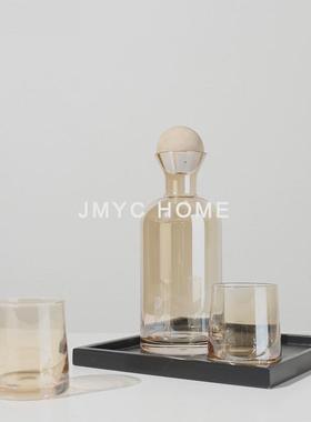 简约现代收口木塞酒具摆件样板房酒柜装饰品创意轻奢红酒杯套装