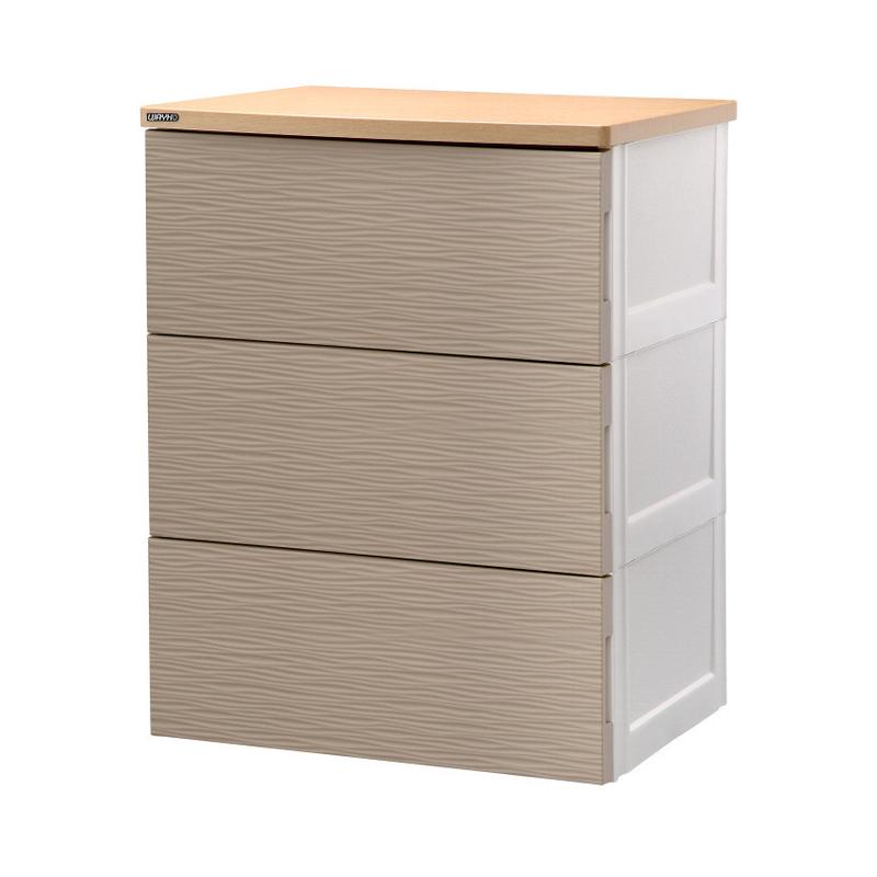 塑料收纳柜鸿木质顶板万源抽屉式柜一体免安装整理储物柜床头柜子