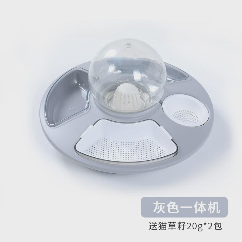 多功能猫咪喂食器碗宠物碗猫草盆防打翻食具猫咪饭碗水自动饮水