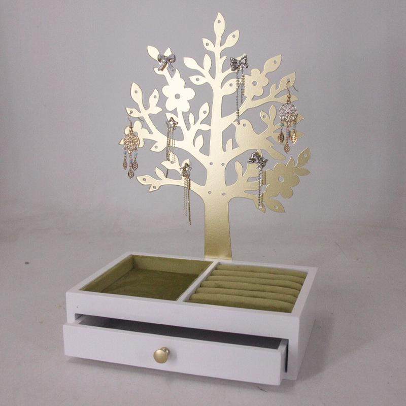 新款创意高级感首饰陈列装饰树形耳环收纳架带托盘抽屉饰品收纳架,住宅家具,家用陈列柜,淘宝优惠券,粉丝福利购,淘宝优惠卷