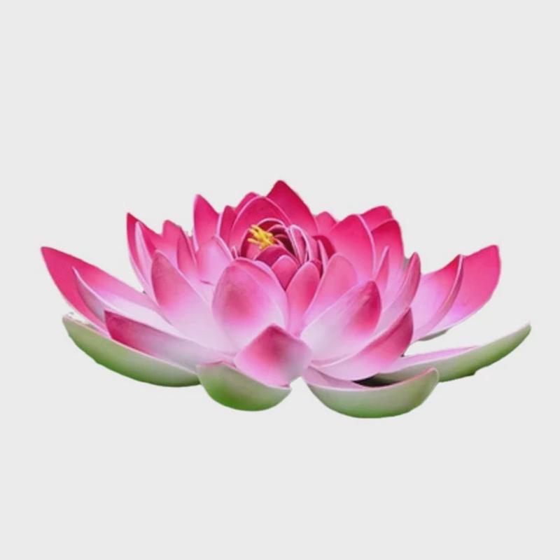 仿真eva泡沫假荷花节庆布置道具假莲花大号60cm睡莲水上漂景装饰