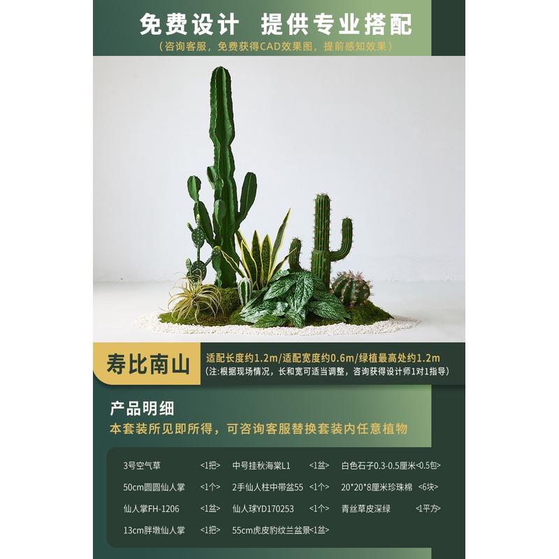 北欧大型绿植造景室内景观仙人柱假仿真仙人掌店铺橱窗装饰摆件