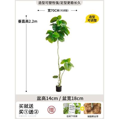 诧寂风仿真绿植盆栽大型心落地榕室内客厅假植物仿生装饰花叶摆件