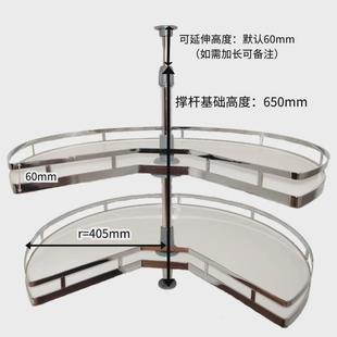 厨房转角锅拉篮270°转盘篮拐角橱柜旋转碗架厂家直销