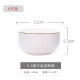 6只装 创意陶瓷日韩6小碗个家用金边碗米饭碗骨瓷吃饭碗面碗小汤碗