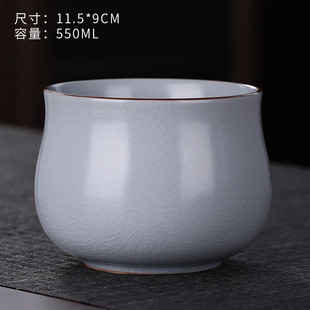 9wor豪峰汝窑茶洗大号笔洗水盂陶瓷茶碗洗茶渣缸功夫茶具配件茶道