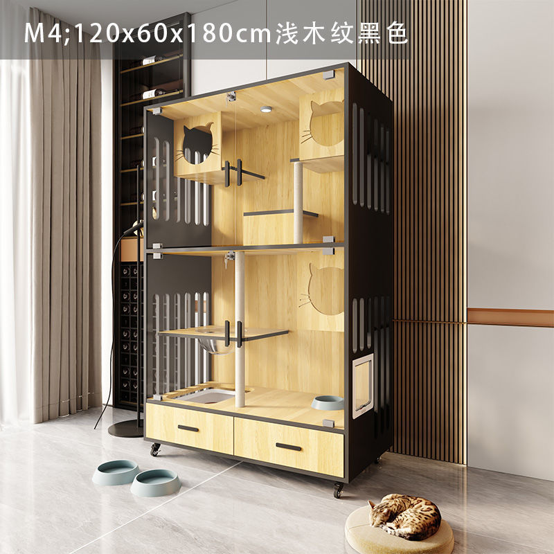 猫别墅超大自由空间猫笼子木质猫窝猫屋家用商用猫咪房子猫舍猫柜