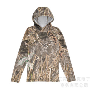 aftco钓鱼服运动衫速干夏季防晒户外垂钓服男式连帽衫透气长袖上