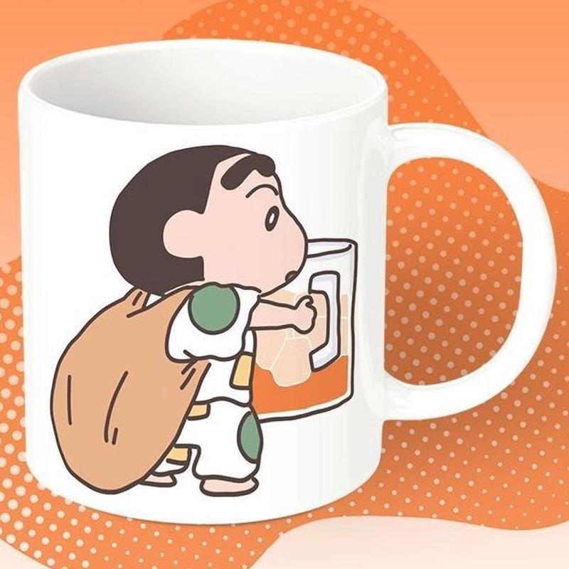蜡笔小新马克杯ins高颜值卡通带盖带勺家用办公牛奶咖啡喝水水杯