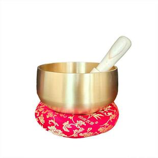 黄铜铜钵家具工艺品摆件金属纯铜钵黄磬发声敲打乐器金属工艺品