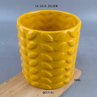 室内绿萝盆景玫瑰多肉简约孔 无文艺个性 北欧式 陶瓷花盆色釉时尚