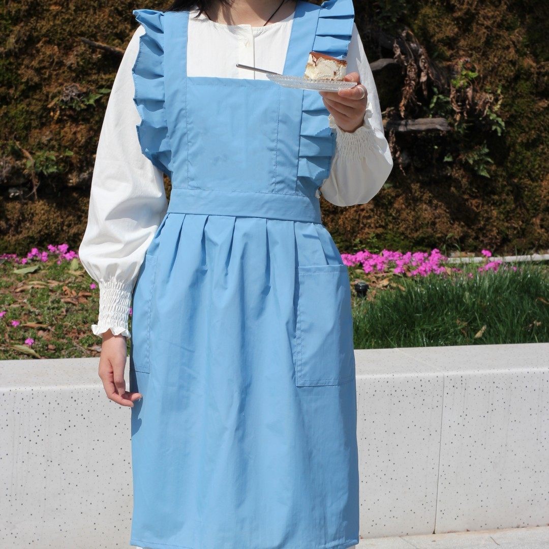 防水防油花艺美术厨房袖荷叶边交叉围裙烘焙飞画画waterproof,家庭/个人清洁工具,围裙,淘宝优惠券,粉丝福利购,淘宝优惠卷