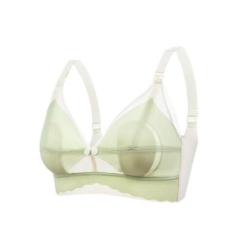 新款超薄前开扣哺乳内衣无钢圈舒适聚拢防下垂孕期产后喂奶文胸罩