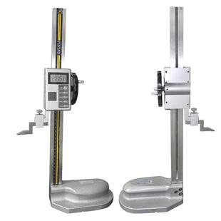 单柱手摇数显高度尺高度计高度表高度规高度测量仪器硬质圆滑底座