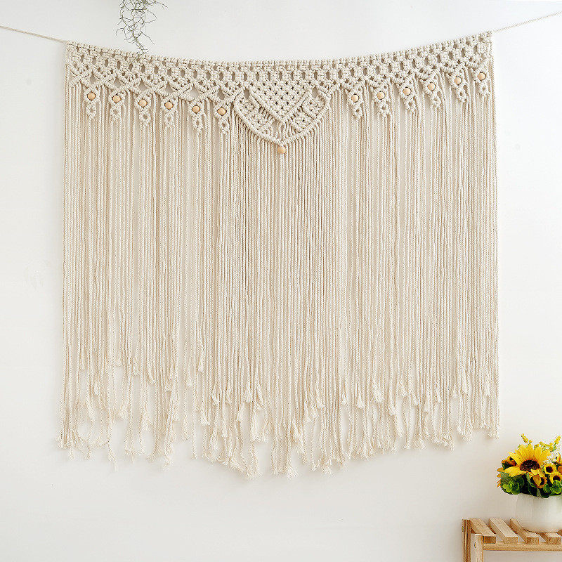 北欧装饰编织挂毯 手工编织家居装饰挂饰波西米亚婚礼外景背景墙