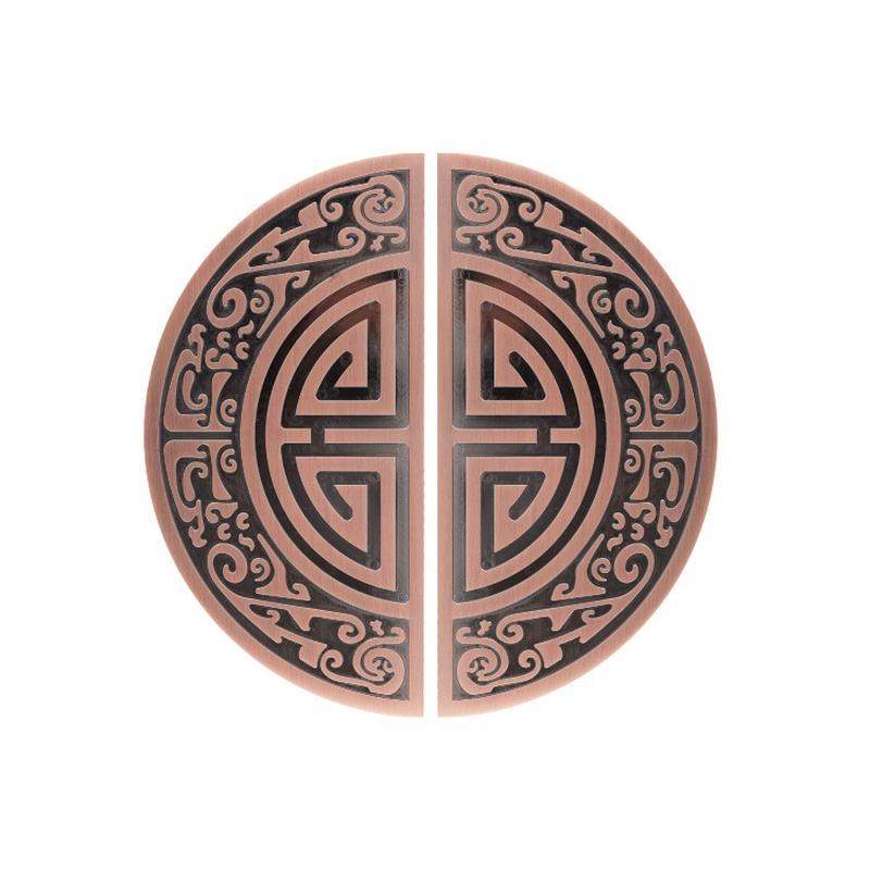 推拉门把手半圆铝合金雕刻拉手仿古商铺把手欧式玻璃大门拉手批发