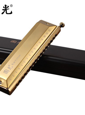 国光16孔半音阶口琴/国光半音阶口琴/金色/银色/黑色