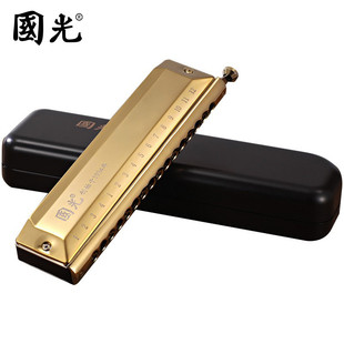 银色 金色 黑色 国光国光口琴 半音阶16孔半音阶口琴
