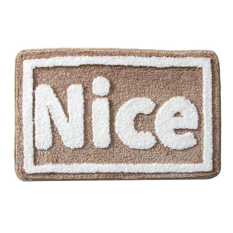 家用浴室nice毛绒地毯植绒地毯簇绒加厚防滑层次感地垫吸水速干垫