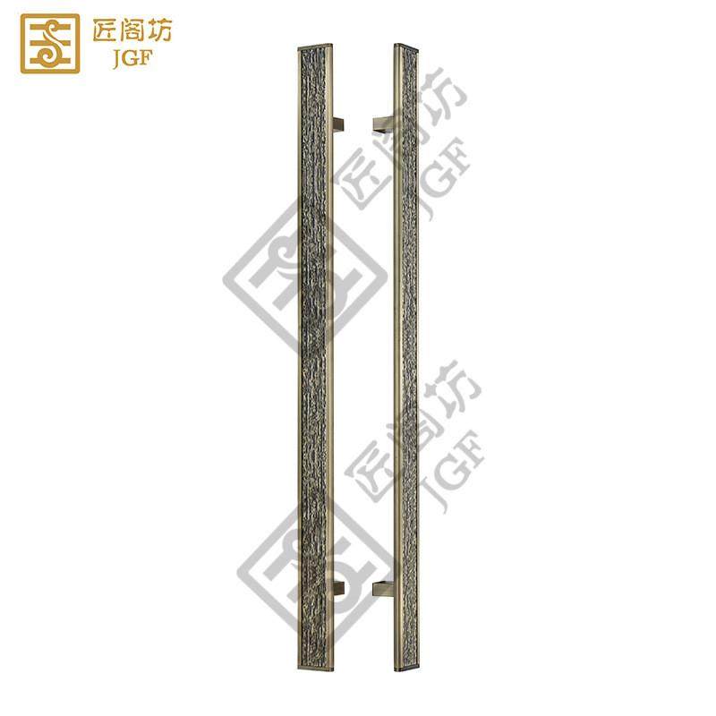 黑色仿古实心大门拉手古铜色酒店包房木门拉手中式玻璃门拉手